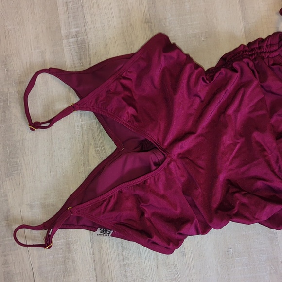 NWT Wine Colored Bathing Suit - Picture 3 of 4